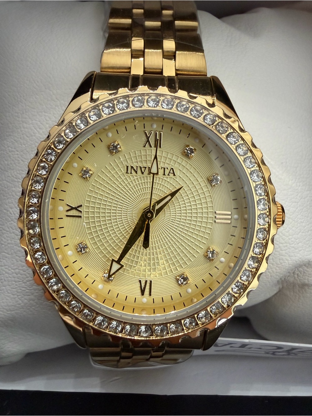 Invicta Wildflower Gold-Tone Crystal Bezel Watch